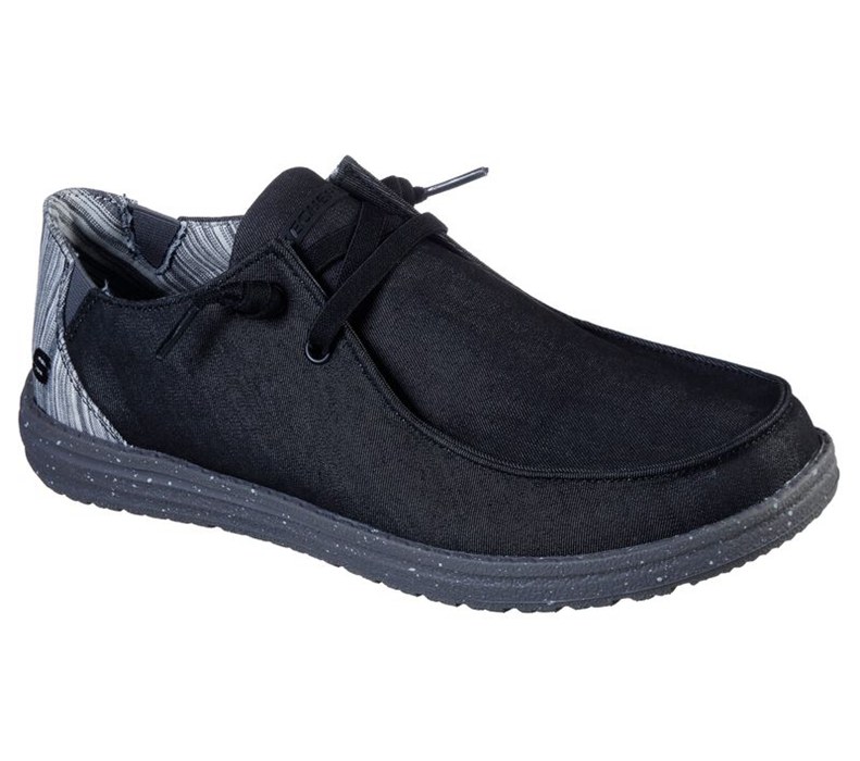 Skechers Relaxed Fit: Melson - Chad - Mens Slip On Shoes Black [AU-JQ2142]